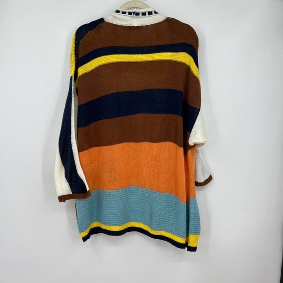 MISSLOOK Color Block Sweater Cardigan woman's size Large - Picture 7 of 9